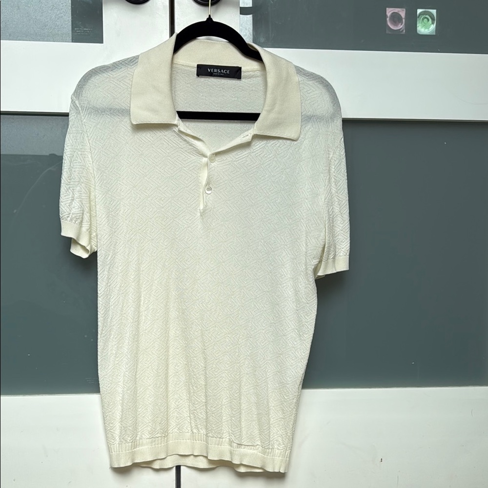 Versace Greca jacquard Classic Knit polo